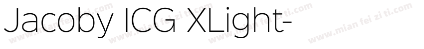 Jacoby ICG XLight字体转换